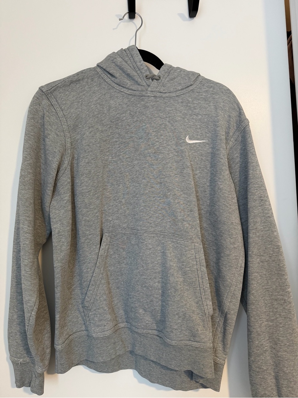 Nike Gray Pullover Hoodie with Embroidered Swoosh